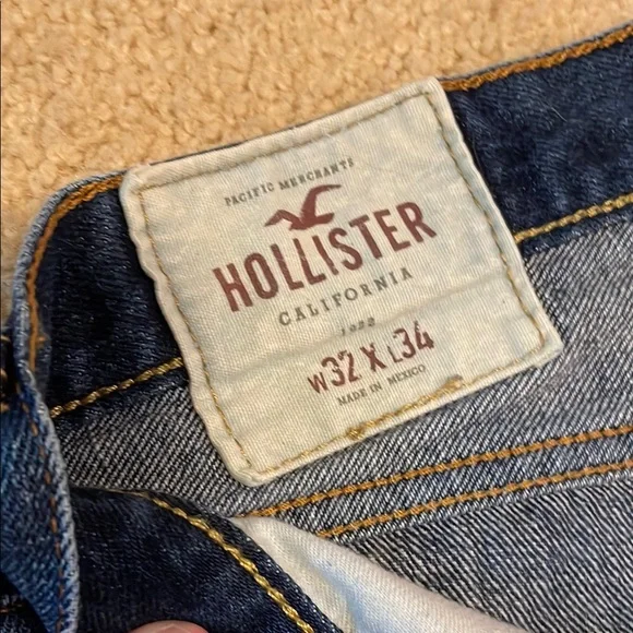 Hollister Blue Straight Jean 32X34 - Picture 3 of 6